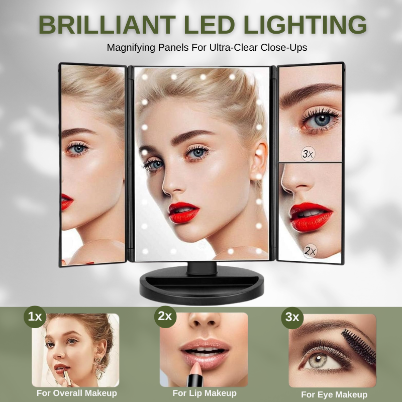 LED Light Makeup Mirror With Touch Screen