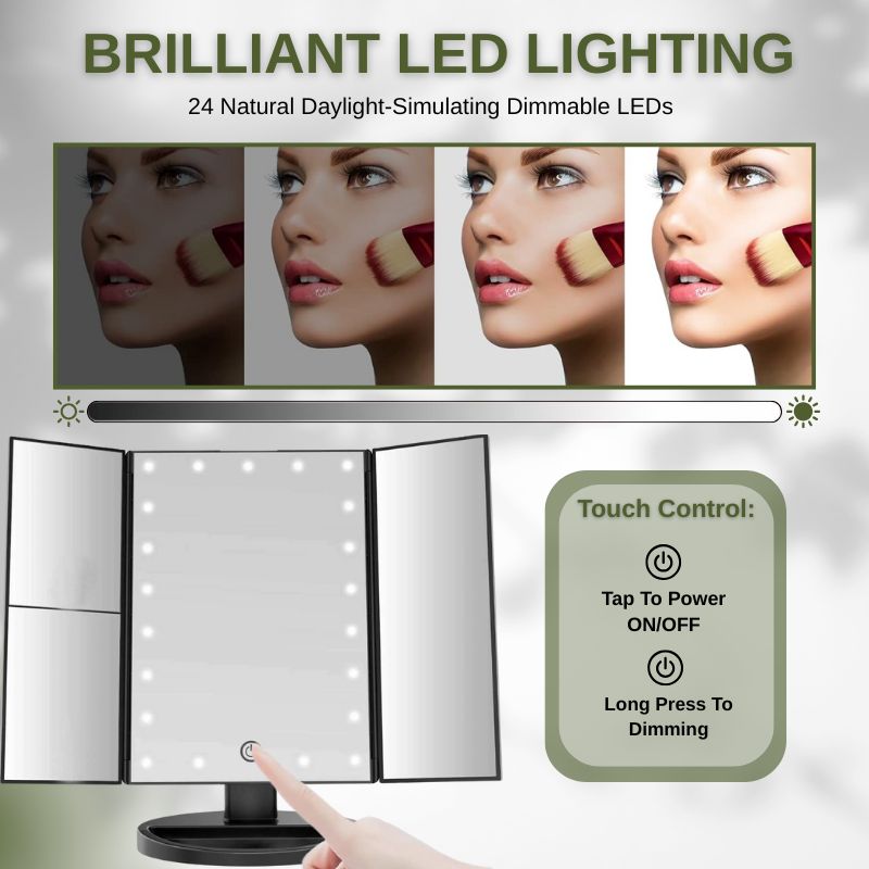 LED Light Makeup Mirror With Touch Screen