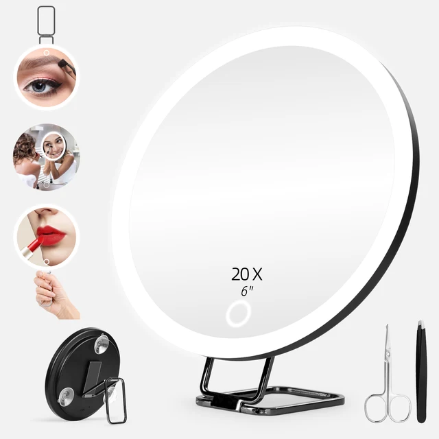 Portable Magnifying Mirror with Light