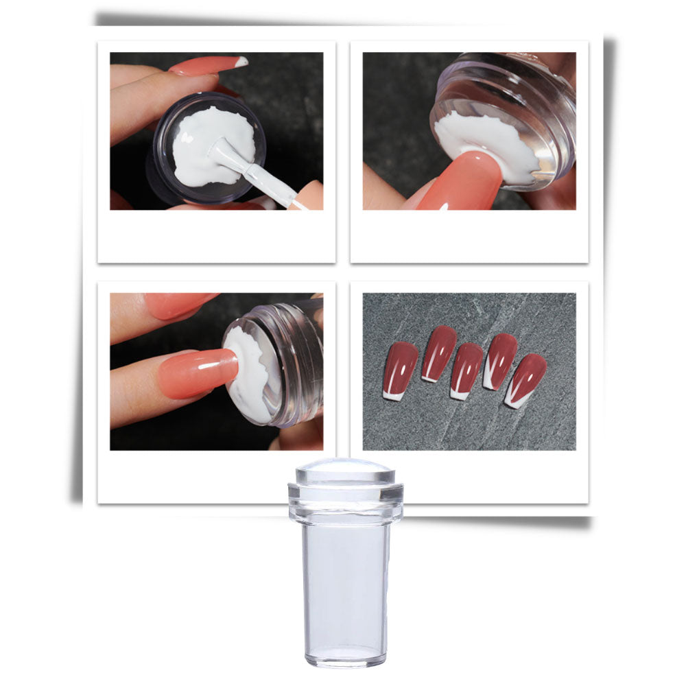 Silicone Stamping Kit for Nail Art with Scraper